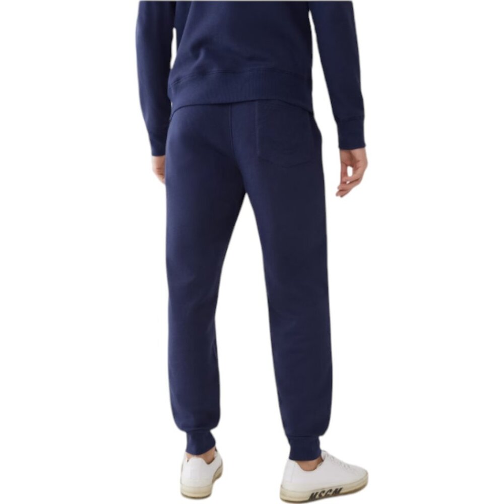 True Religion 2 PC Sweatsuit Men's Fleece Tracksuit Outfit Gift Set Navy Blue - Picture 7 of 16